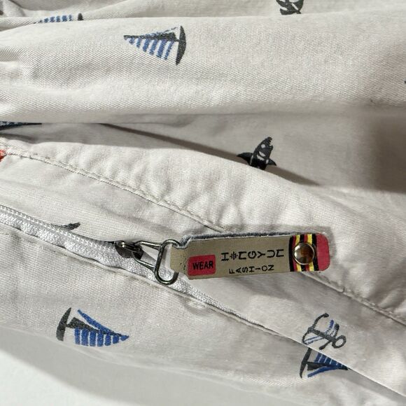 Nautical Cotton Shorts with Elastic Waist and Zipper Pockets Small - Picture 12 of 16